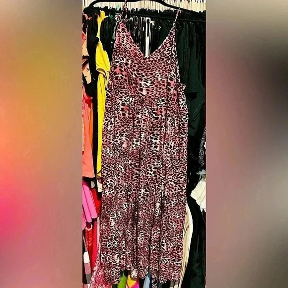 Leopard Print Dress with Pink Tint - XL - Picture 1 of 4